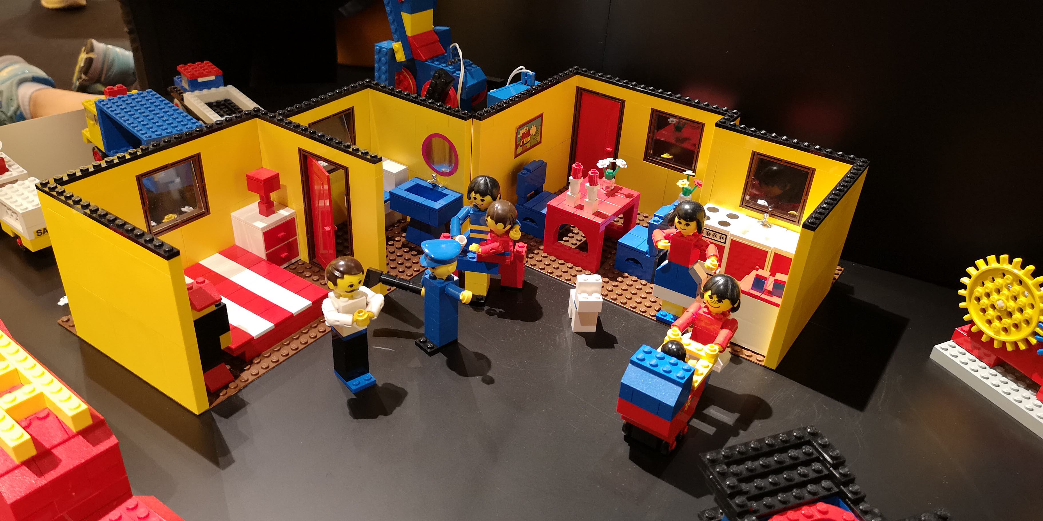 Various Homemaker sets on display in the Lego Ideas House