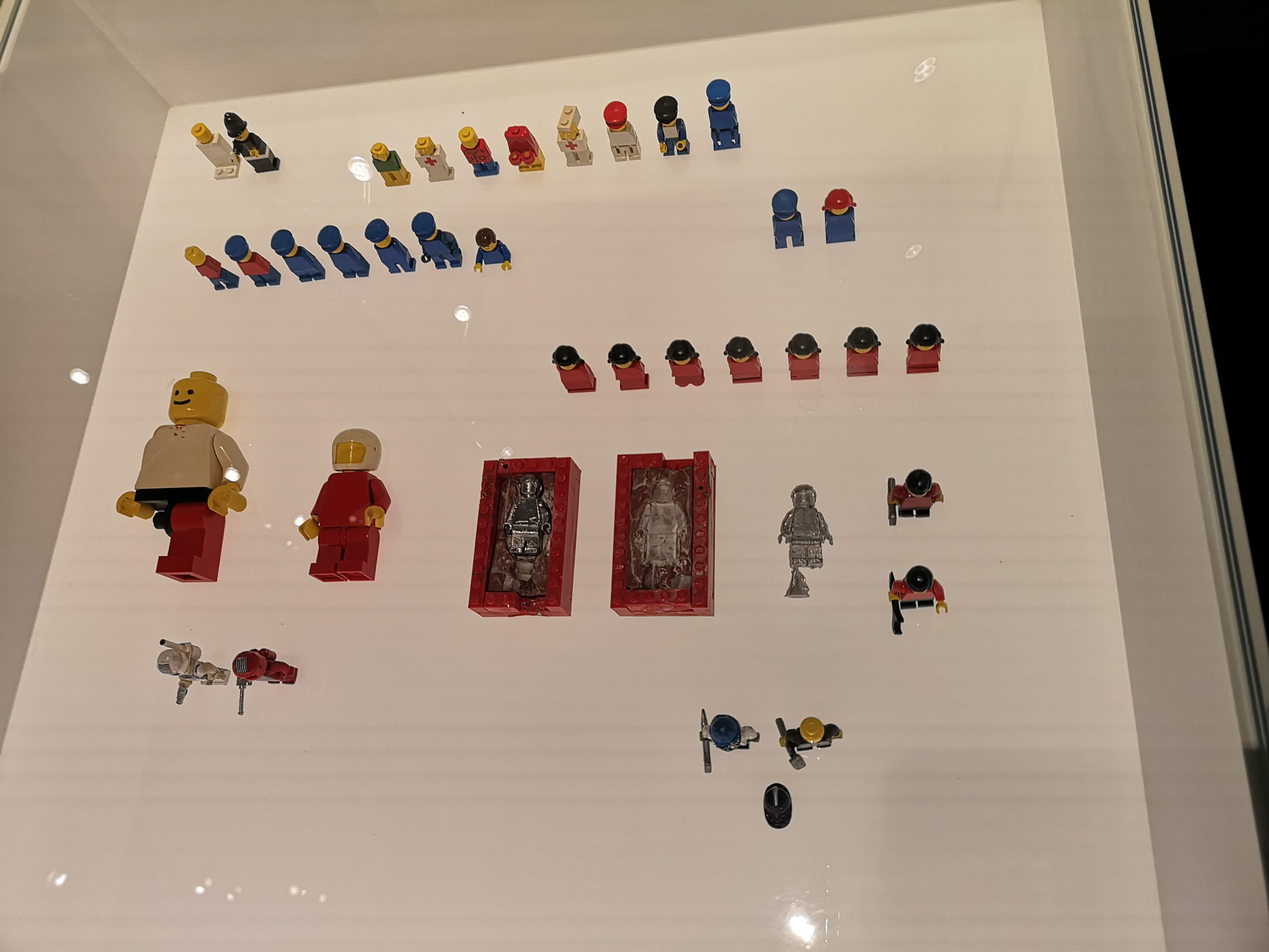 Experimental models of the minifigure displayed in the Lego House